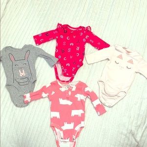 Long sleeve onesies- 4 for 1